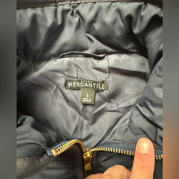 Quilted J. Crew Mercantile Quilted Navy Blue Vest in size small - Picture 3 of 4